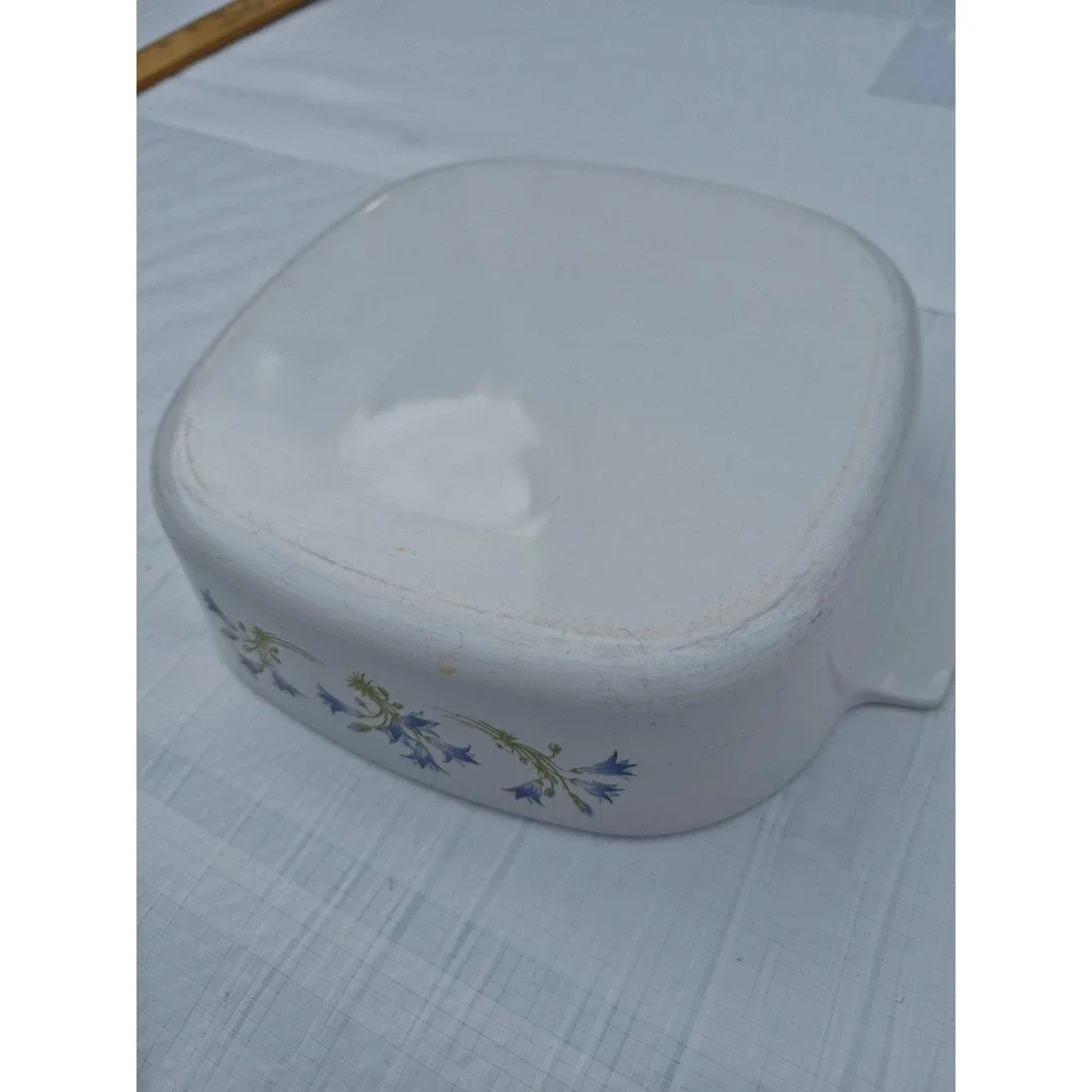 Vintage Corning Ware Blue Heather 2 Liter Casserole Dish A-2-B Square Baker